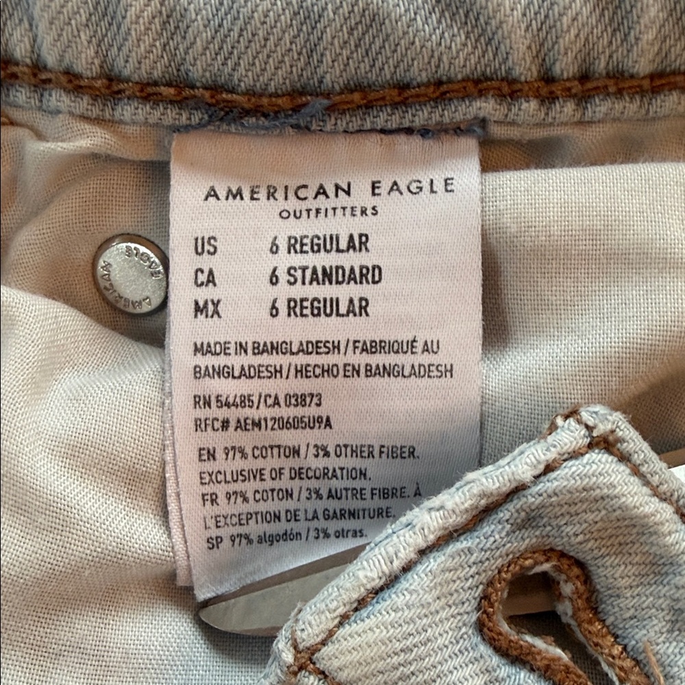 American Eagle Outfitters Sky Blue Wide Leg Jeans - Picture 5 of 6